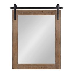 Discount ๐ฏ Kate & Laurel All Things Decor 22" x 30" Cates Rectangle Wall Mirror Rustic Brown - Kate & Laurel All Things Decor ๐ฅฐ