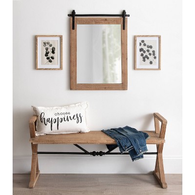 Discount π― Kate & Laurel All Things Decor 22" x 30" Cates Rectangle Wall Mirror Rustic Brown - Kate & Laurel All Things Decor π₯° - Image 4