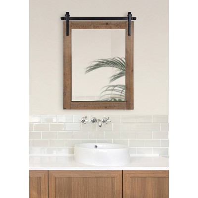 Discount π― Kate & Laurel All Things Decor 22" x 30" Cates Rectangle Wall Mirror Rustic Brown - Kate & Laurel All Things Decor π₯° - Image 5