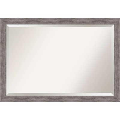 Deals 💯 Pinstripe Narrow Framed Bathroom Vanity Wall Mirror Gray - Amanti Art ✨ - Image 13