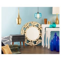 Cheap βοΈ Kaydence Round Decorative Wall Mirror Gold - Abbyson Living β€οΈ