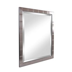 Outlet 👏 Alpine Art & Mirror 25" x 34" Creekside Collection Beveled Glass Wall Mirror Silver - Alpine Art and Mirror 🎉