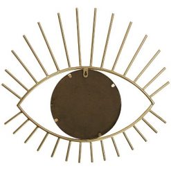 Flash Sale π Stratton Home Decor Hanging Vintage Style Boho Chic Oval Metal Frame Eye Accent Wall Art with Round Mirror For Living Room Bedroom & Bathroom, Gold π₯