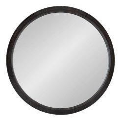 Cheapest ⭐ Kate & Laurel All Things Decor 24" x 2" Uldrich Wood Framed Decorative Wall Mirror Black - Kate & Laurel All Things Decor 🌟
