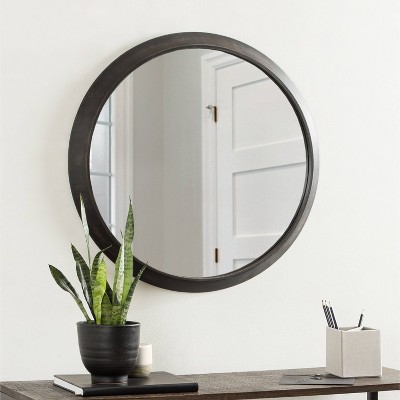 Cheapest β Kate & Laurel All Things Decor 24" x 2" Uldrich Wood Framed Decorative Wall Mirror Black - Kate & Laurel All Things Decor π - Image 4