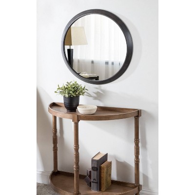 Cheapest β Kate & Laurel All Things Decor 24" x 2" Uldrich Wood Framed Decorative Wall Mirror Black - Kate & Laurel All Things Decor π - Image 5