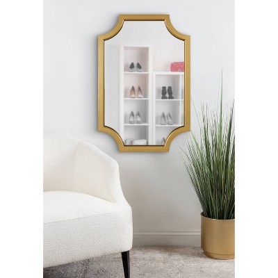 Cheapest π₯° Kate & Laurel All Things Decor 20" x 30" Hogan Scallop Wall Mirror Gold - Kate & Laurel All Things Decor β€οΈ - Image 5