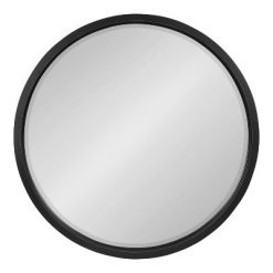 Best Sale ⭐ Kate & Laurel All Things Decor 32" x 32" Hogan Round Framed Decorative Wall Mirror Black - Kate & Laurel All Things Decor 🥰