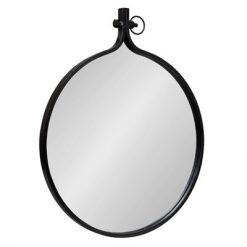 Buy ❤️ Kate & Laurel All Things Decor 24" x 28" Yitro Metal Framed Wall Mirror Black - Kate and Laurel 😀