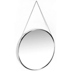 Promo ✨ 17.5" Franc Round Hanging Wall Mirror with Metal Chain Silver - Infinity Instruments ⌛