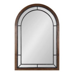 Buy ๐งจ Kate & Laurel All Things Decor 24" x 36" Audubon Arch Wall Mirror Rustic Brown - Kate & Laurel All Things Decor ๐