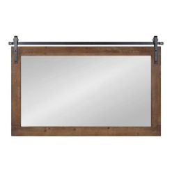 Flash Sale ⭐ Kate & Laurel All Things Decor 40" x 26" Rectangle Cates Wall Mirror Rustic Brown - Kate & Laurel All Things Decor 🤩