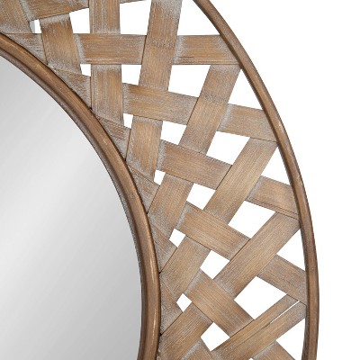 Brand new ✔️ Kate & Laurel All Things Decor 28" x 28" Nubury Woven Framed Decorative Wall Mirror Natural - Kate & Laurel All Things Decor ✨ - Image 2