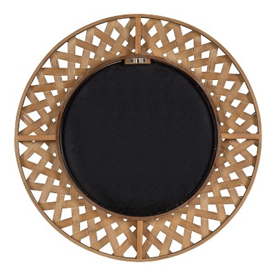 Brand new ✔️ Kate & Laurel All Things Decor 28" x 28" Nubury Woven Framed Decorative Wall Mirror Natural - Kate & Laurel All Things Decor ✨ - Image 3