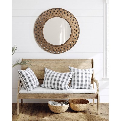 Brand new ✔️ Kate & Laurel All Things Decor 28" x 28" Nubury Woven Framed Decorative Wall Mirror Natural - Kate & Laurel All Things Decor ✨ - Image 4