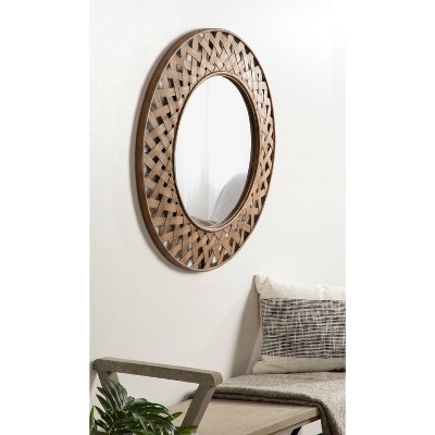 Brand new ✔️ Kate & Laurel All Things Decor 28" x 28" Nubury Woven Framed Decorative Wall Mirror Natural - Kate & Laurel All Things Decor ✨ - Image 5