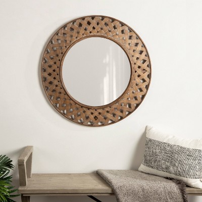 Brand new ✔️ Kate & Laurel All Things Decor 28" x 28" Nubury Woven Framed Decorative Wall Mirror Natural - Kate & Laurel All Things Decor ✨ - Image 7