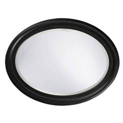 New 🔔 Oval George Decorative Wall Mirror Black - Howard Elliott 😀