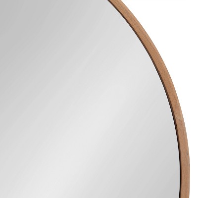 New 𧨠Kate & Laurel All Things Decor 28" x 28" Norlund Framed Round Decorative Wall Mirror Natural - Kate & Laurel All Things Decor π― - Image 3
