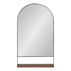 Cheapest 😍 20" x 34" Chadwin Decorative Wall Mirror with Shelf - Kate & Laurel All Things Decor Black 🌟