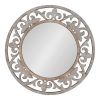 Best Sale 🌟 Kate & Laurel All Things Decor 31.5" Shovali Round Wall Mirror White - Kate & Laurel All Things Decor 🥰