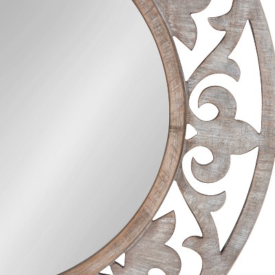 Best Sale π Kate & Laurel All Things Decor 31.5" Shovali Round Wall Mirror White - Kate & Laurel All Things Decor π₯° - Image 2
