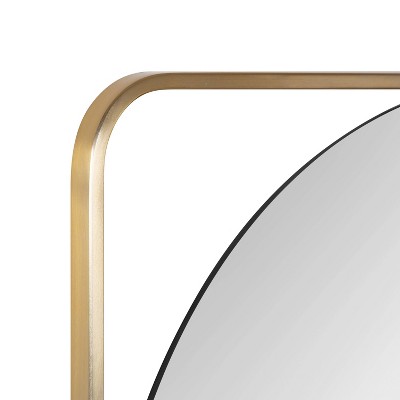 Flash Sale π Kate & Laurel All Things Decor 24" x 24" Nobles Radius Corner Framed Decorative Wall Mirror Gold - Kate & Laurel All Things Decor π - Image 2