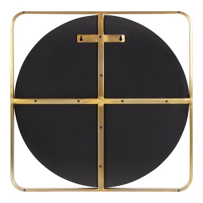 Flash Sale π Kate & Laurel All Things Decor 24" x 24" Nobles Radius Corner Framed Decorative Wall Mirror Gold - Kate & Laurel All Things Decor π - Image 3