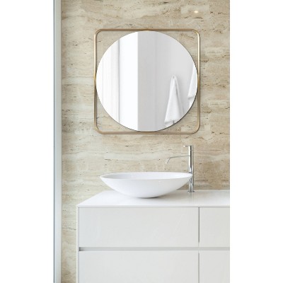 Flash Sale π Kate & Laurel All Things Decor 24" x 24" Nobles Radius Corner Framed Decorative Wall Mirror Gold - Kate & Laurel All Things Decor π - Image 4