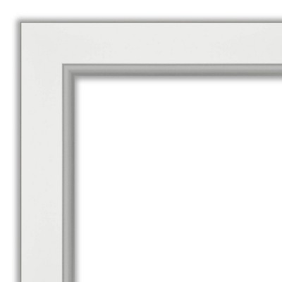 Buy ๐ Eva White Silver Framed Bathroom Vanity Wall Mirror - Amanti Art ๐งจ - Image 2