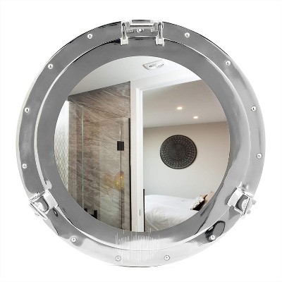 Cheap β Davine International Nagina 20NICMIR Nickel Aluminum Nautical Decor Ship Porthole Design Mirror for Beach/Lake Houses, Bathrooms, & Bedrooms, 20 Inch Diameter, Silver π - Image 2