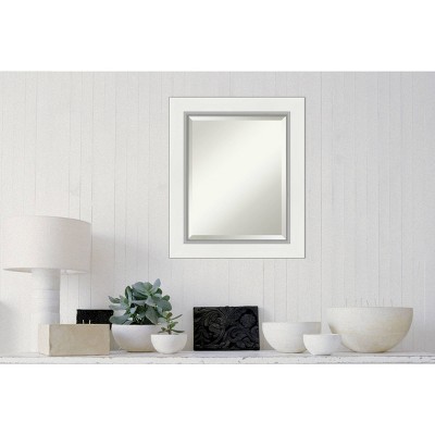Buy ๐ Eva White Silver Framed Bathroom Vanity Wall Mirror - Amanti Art ๐งจ - Image 6