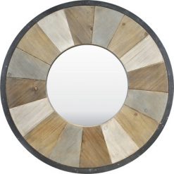 Promo 😉 31.5" x 1" x 31.5" Adler Rustic Farmhouse Wood Mirror Natural Wood - FirsTime & Co. 🧨