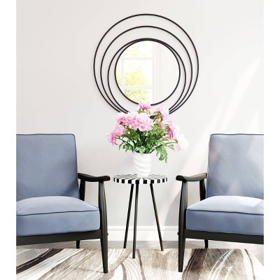 Hot Sale π Deluna Round Decorative Wall Mirror Black - ZM Home π₯ - Image 4
