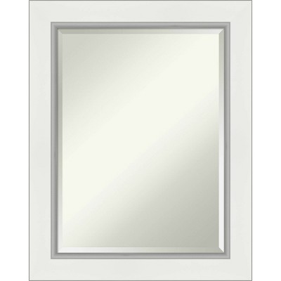 Buy ๐ Eva White Silver Framed Bathroom Vanity Wall Mirror - Amanti Art ๐งจ - Image 8