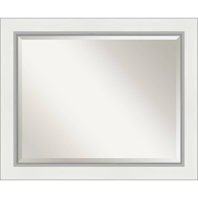 Buy ๐ Eva White Silver Framed Bathroom Vanity Wall Mirror - Amanti Art ๐งจ - Image 9