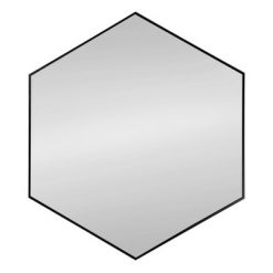 Best deal ✨ Kate & Laurel All Things Decor 30.75" x 34.75" Rhodes 6 Sided Hexagon Wall Mirror Black - Kate and Laurel 🔔