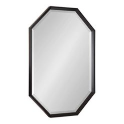 Discount ๐ Kate & Laurel All Things Decor 38" x 26" Calter Elongated Octagon Wall Mirror Black - Kate and Laurel ๐คฉ