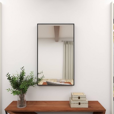 Flash Sale π Olivia & May 23" x 39" Contemporary Wood Rectangle Decorative Wall Mirror - Olivia & May π - Image 7