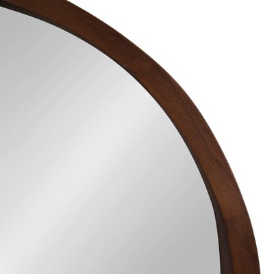 Best reviews of π Kate & Laurel All Things Decor 22" x 22" Hutton Round Wood Wall Mirror Walnut Brown - Kate and Laurel β - Image 2