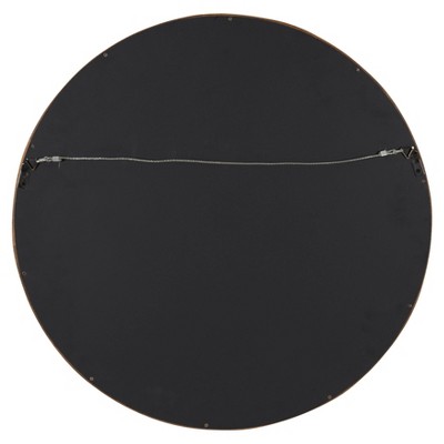 Best reviews of π Kate & Laurel All Things Decor 22" x 22" Hutton Round Wood Wall Mirror Walnut Brown - Kate and Laurel β - Image 3