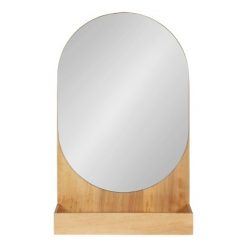 Coupon ✔️ Kate & Laurel All Things Decor 16" x 26" Astora Functional Wall Mirror Natural - Kate & Laurel All Things Decor 💯