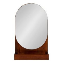 Wholesale โ๏ธ Kate & Laurel All Things Decor 16" x 26" Astora Functional Wall Mirror Walnut Brown - Kate & Laurel All Things Decor ๐
