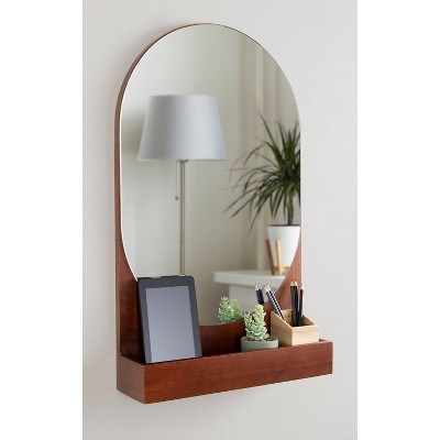 Wholesale βοΈ Kate & Laurel All Things Decor 16" x 26" Astora Functional Wall Mirror Walnut Brown - Kate & Laurel All Things Decor π - Image 5