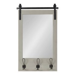 Top 10 🥰 Kate & Laurel All Things Decor 18" x 28" Cates Functional Wall Mirror Gray - Kate & Laurel All Things Decor 🎁