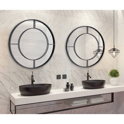Cheap βοΈ Kate & Laurel All Things Decor 30" Kaveena Round Wall Mirror Black - Kate & Laurel All Things Decor π - Image 5