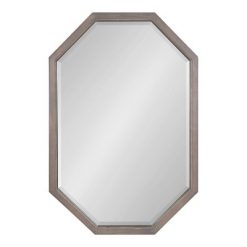Buy 👏 Kate & Laurel All Things Decor 24" x 36" Hogan Framed Octagon Decorative Wall Mirror Gray - Kate & Laurel All Things Decor 🔥