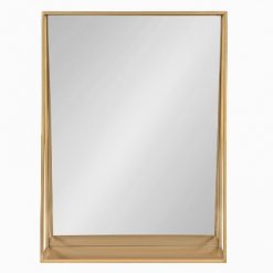 Discount ๐ Kate & Laurel All Things Decor 18" x 24" Lintz Functional Wall Mirror Gold - Kate & Laurel All Things Decor โจ