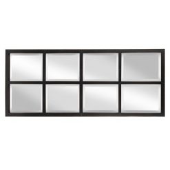 Promo ✔️ Kate & Laurel All Things Decor 17" x 42" Stryker Windowpane Framed 8-Pane Wall Mirror Bronze - Kate and Laurel 🔥