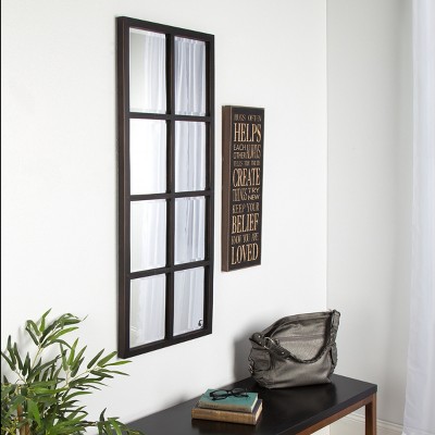 Promo ✔️ Kate & Laurel All Things Decor 17" x 42" Stryker Windowpane Framed 8-Pane Wall Mirror Bronze - Kate and Laurel 🔥 - Image 5